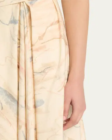 Lafayette 148 New York Draped-Front Asymmetric Dress | Thumbnail 5
