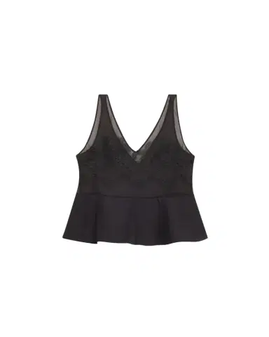 3.1 Phillip Lim Lace Peplum Sheer Silk Tank Top | Thumbnail 1