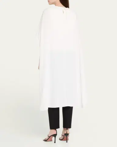 Roland Mouret Asymmetric Satin Crepe Cape Top | Thumbnail 3