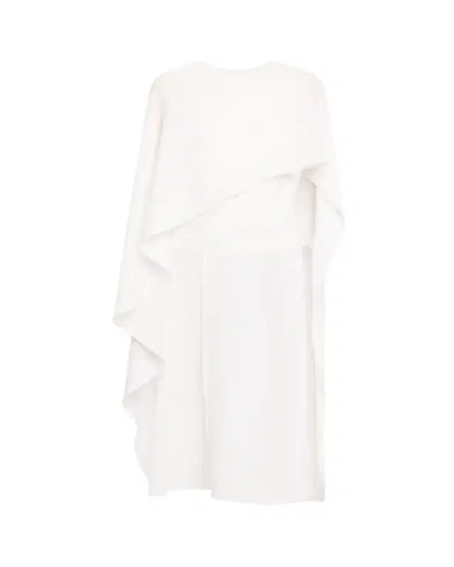 Roland Mouret Asymmetric Satin Crepe Cape Top