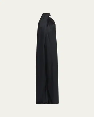 Stella McCartney Envers Draped Satin Halterneck Jumpsuit | Thumbnail 5