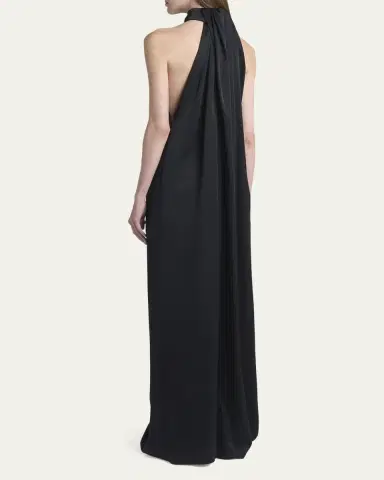 Stella McCartney Envers Draped Satin Halterneck Jumpsuit | Thumbnail 7