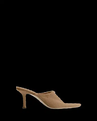 CHRISTEN 75mm Elipse Calf Hair Mules | Thumbnail 2