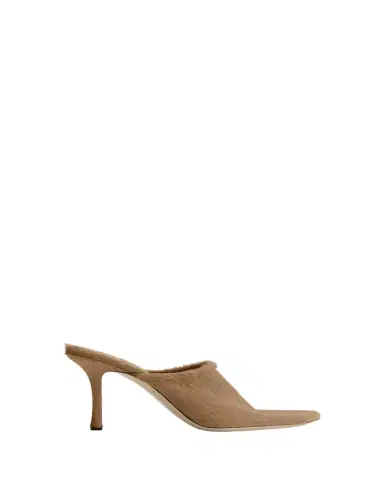 CHRISTEN 75mm Elipse Calf Hair Mules | Thumbnail 1