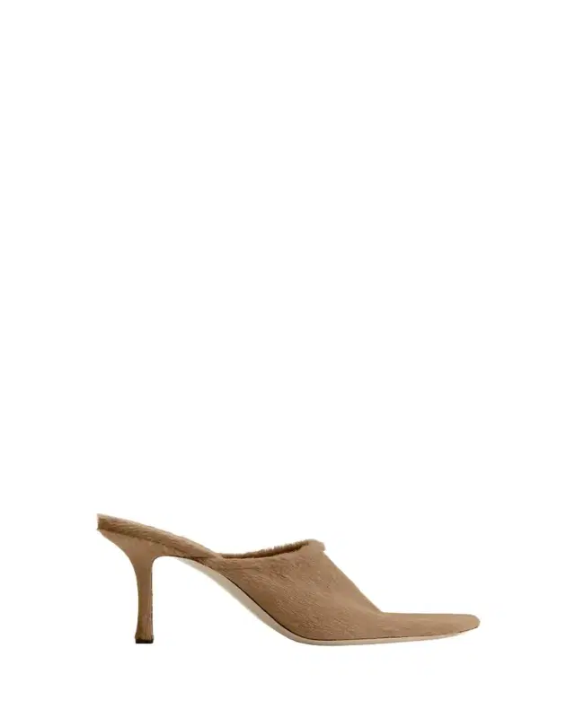 Christen 75mm Elipse Calf Hair Mules