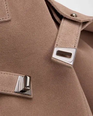 Akris Ai Large Slouchy Suede Tote Bag | Thumbnail 10