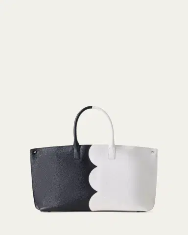 Akris AI Small Scalloped Colorblock Top-Handle Bag | Thumbnail 3