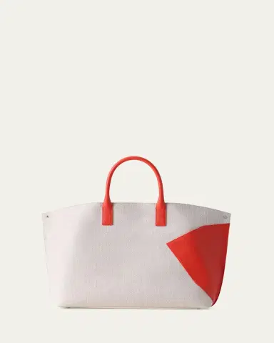 Akris AI Medium Leather & Canvas Top-Handle Bag | Thumbnail 3
