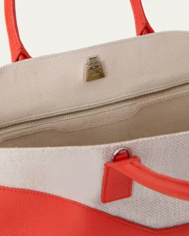 Akris AI Medium Leather & Canvas Top-Handle Bag | Thumbnail 4
