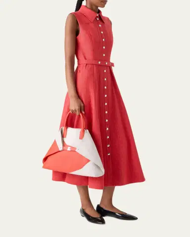 Akris AI Medium Leather & Canvas Top-Handle Bag | Thumbnail 5