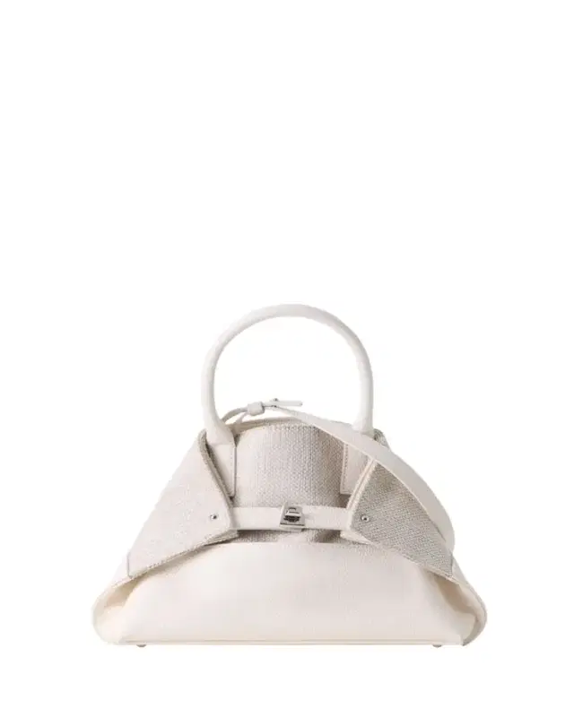 Akris Ai Little Canvas & Leather Top-Handle Bag