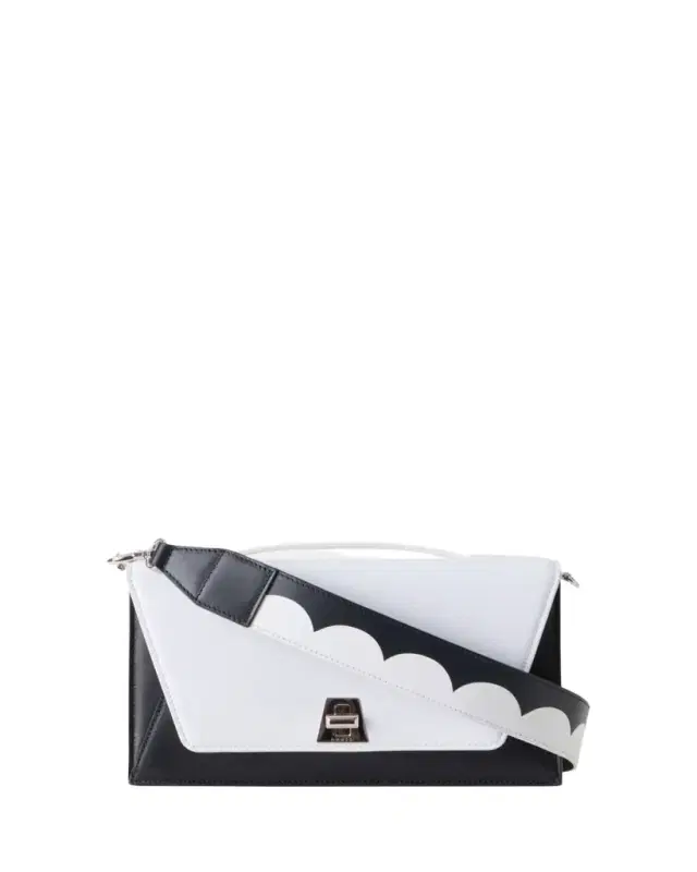 Anouk Two-Tone Leather Clutch Bag