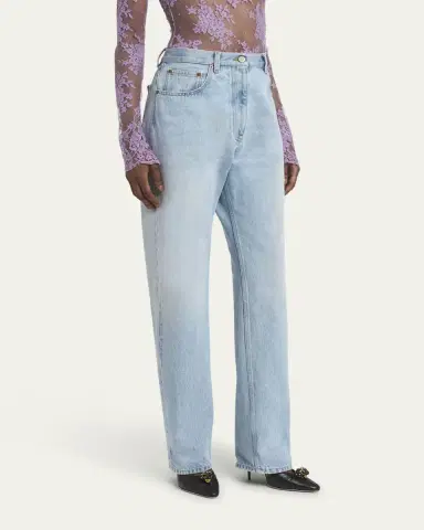 Valentino Garavani Tasche Straight-Leg Jeans | Thumbnail 4