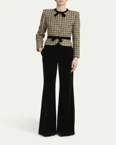 Valentino Garavani Velvet Wide-Leg Pants | Thumbnail 2