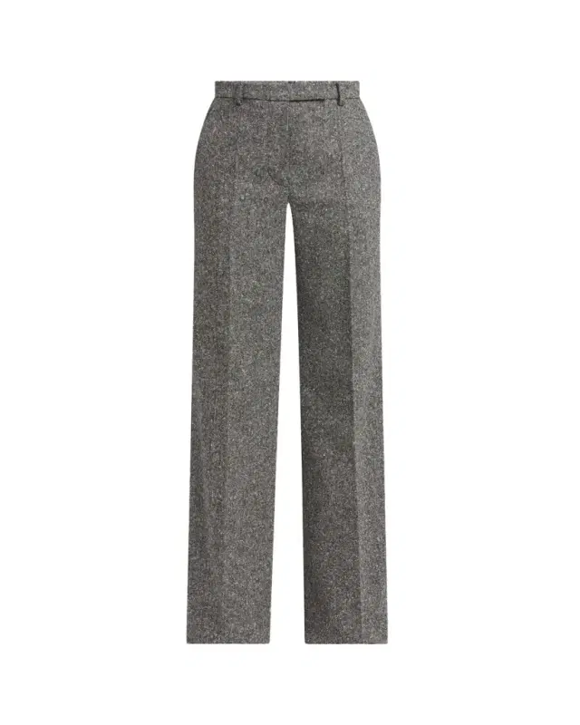 Wool Woven Flare Pants
