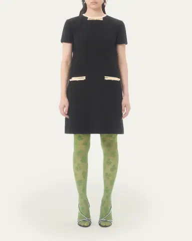 Valentino Garavani Bow Wool-Blend Tweed Mini Dress | Thumbnail 2