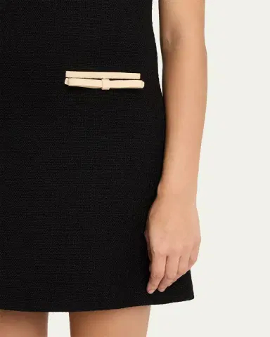 Valentino Garavani Bow Wool-Blend Tweed Mini Dress | Thumbnail 5