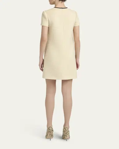 Valentino Garavani Bow Wool-Blend Tweed Mini Dress | Thumbnail 7