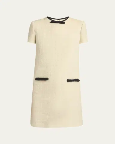 Valentino Garavani Bow Wool-Blend Tweed Mini Dress | Thumbnail 10