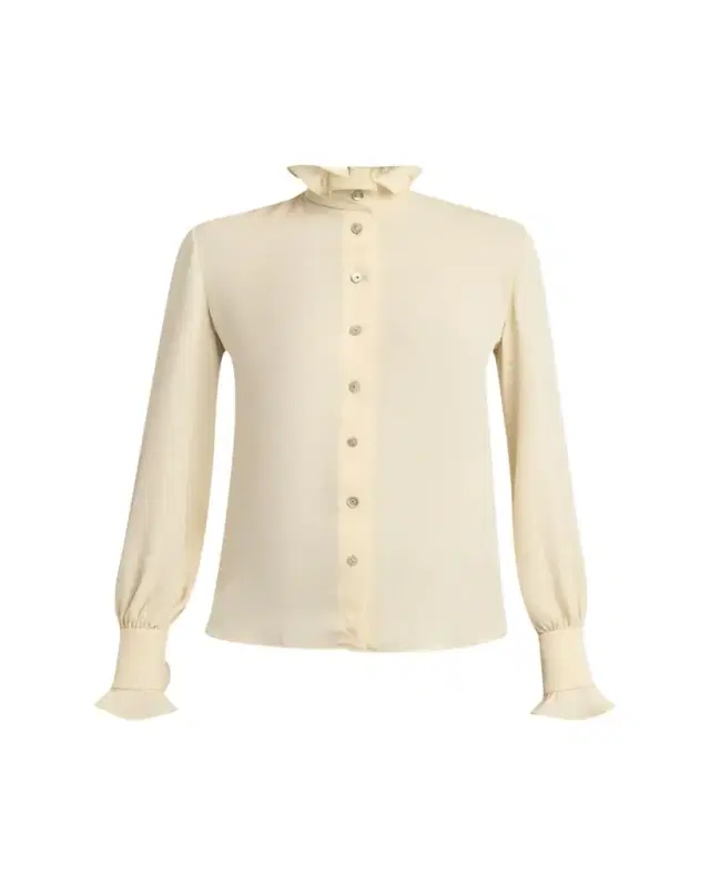 Valentino Garavani Georgette Button-Front Blouse