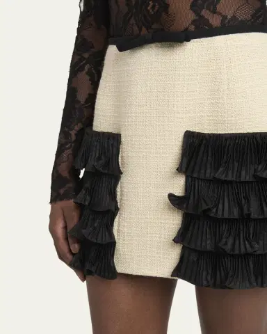 Valentino Garavani Tiered Ruffle Tweed Mini Skirt | Thumbnail 5 Valentino Garavani Tiered Ruffle Tweed Mini Skirt | Thumbnail 5