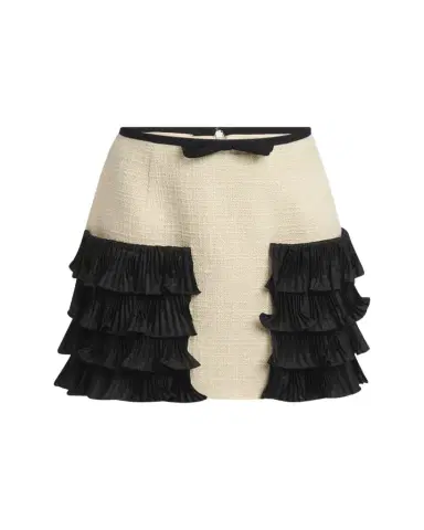 Valentino Garavani Tiered Ruffle Tweed Mini Skirt | Thumbnail 1 Valentino Garavani Tiered Ruffle Tweed Mini Skirt | Thumbnail 1