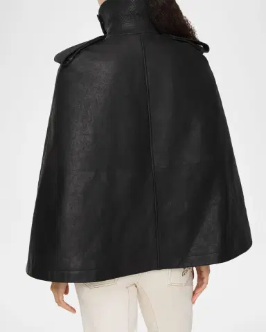 Burberry Clevedon Leather Cape | Thumbnail 7