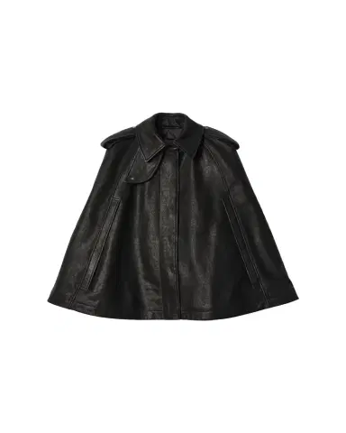 Burberry Clevedon Leather Cape | Thumbnail 1