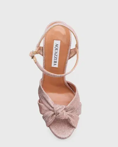 Aquazzura 130mm Nina Metallic Knot Platform Sandals | Thumbnail 6 Aquazzura 130mm Nina Metallic Knot Platform Sandals | Thumbnail 6