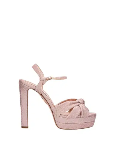 Aquazzura 130mm Nina Metallic Knot Platform Sandals | Thumbnail 1 Aquazzura 130mm Nina Metallic Knot Platform Sandals | Thumbnail 1