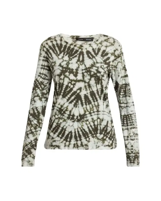 Proenza Schouler Mia Long-Sleeve Tie Dye Top
