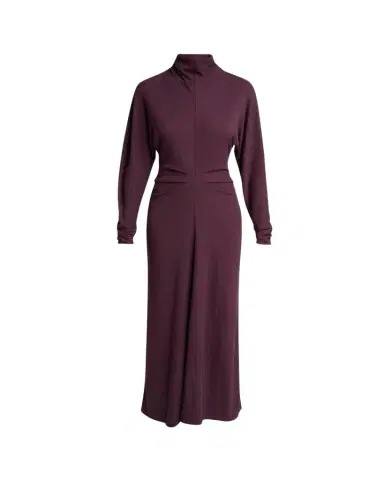Proenza Schouler White Label Soren Pleated Rib-Crepe Mock-Neck Dress | Thumbnail 1 Proenza Schouler White Label Soren Pleated Rib-Crepe Mock-Neck Dress | Thumbnail 1