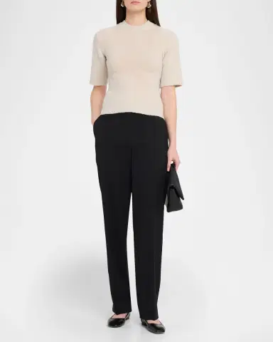 Proenza Schouler White Label Dana Cinched Short-Sleeve Sweater | Thumbnail 6 Proenza Schouler White Label Dana Cinched Short-Sleeve Sweater | Thumbnail 6