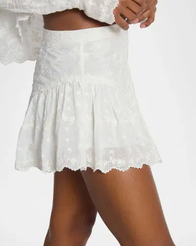 Isabel Marant Zoelia Embroidered Ruffle Mini Skirt | Thumbnail 11