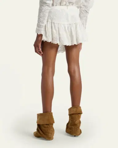 Isabel Marant Zoelia Embroidered Ruffle Mini Skirt | Thumbnail 3