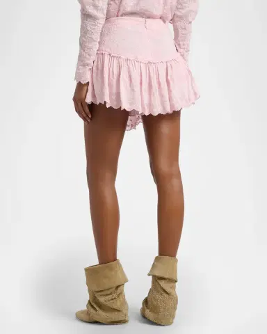 Isabel Marant Zoelia Embroidered Ruffle Mini Skirt | Thumbnail 7