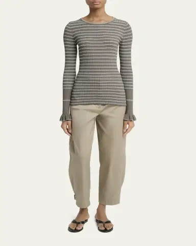 Proenza Schouler Yasmine Stripe Rib-Knit Sweater | Thumbnail 2
