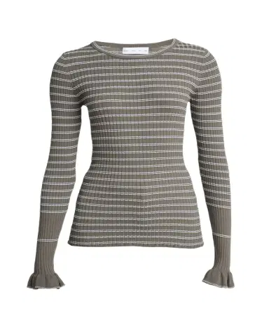 Proenza Schouler Yasmine Stripe Rib-Knit Sweater | Thumbnail 1