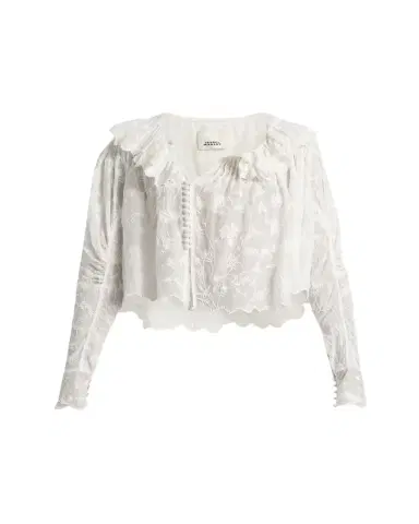 Isabel Marant Zelly Embroidered Button-Front Blouse | Thumbnail 1 Isabel Marant Zelly Embroidered Button-Front Blouse | Thumbnail 1