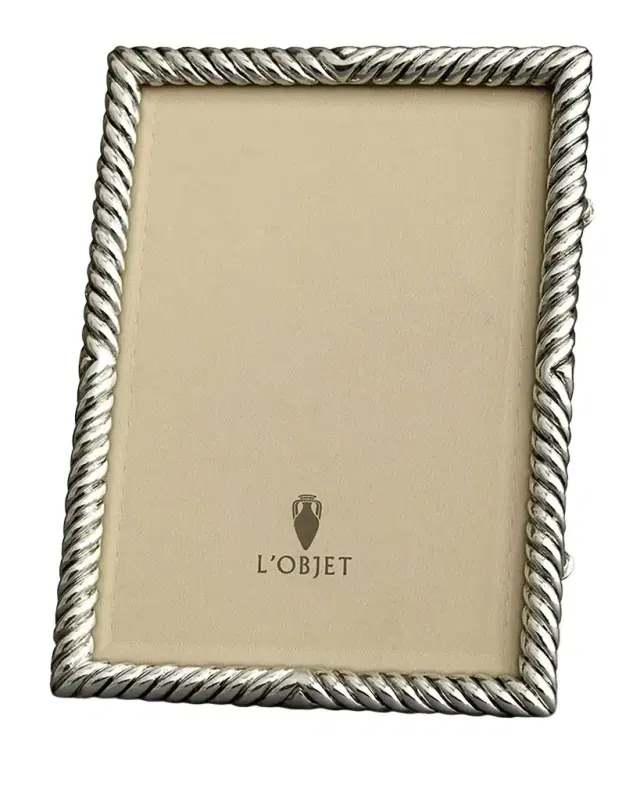 L 'Objet Deco Twist Platinum-Plated Picture Frame