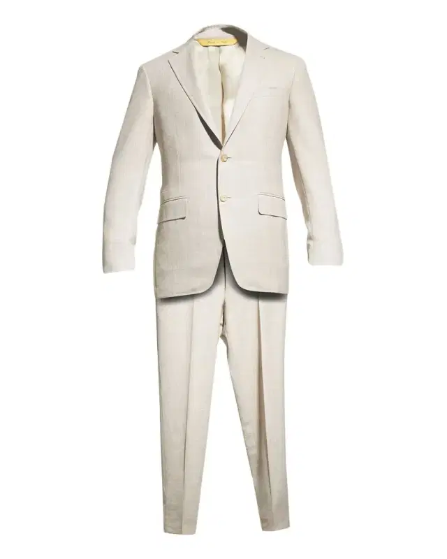 Men 's Solid Linen-Blend Suit