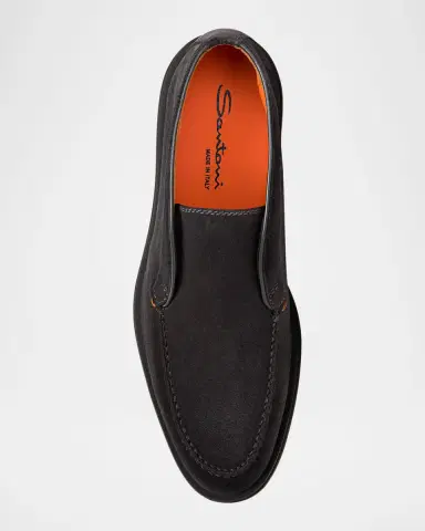 Santoni Men's Detroit Slip-On Suede Chukka Boots | Thumbnail 4