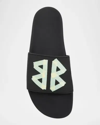 Balenciaga Men's BB Logo Pool Slide Sandals | Thumbnail 8 Balenciaga Men's BB Logo Pool Slide Sandals | Thumbnail 8