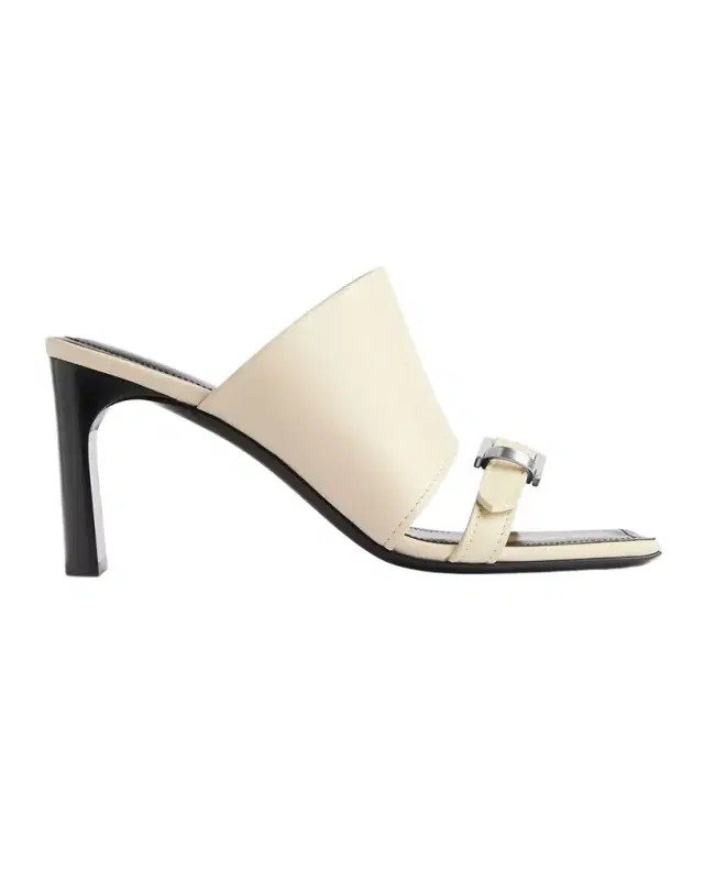Bel Air Leather Buckle Mule Sandals