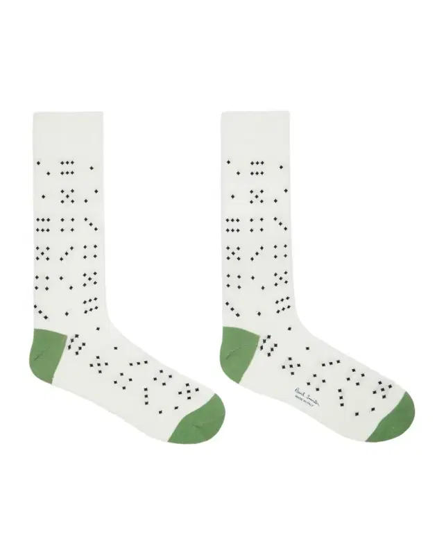 Men 's Polka Dot Dice Cotton Crew Socks