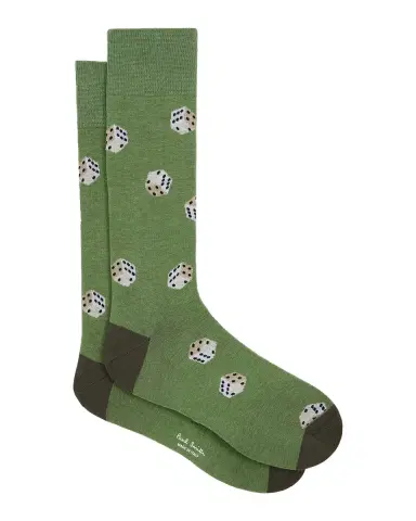 Paul Smith Men's Tumbling Dice Cotton Crew Socks | Thumbnail 2 Paul Smith Men's Tumbling Dice Cotton Crew Socks | Thumbnail 2