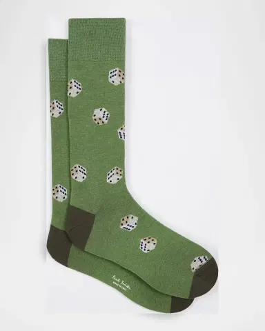 Paul Smith Men's Tumbling Dice Cotton Crew Socks | Thumbnail 3