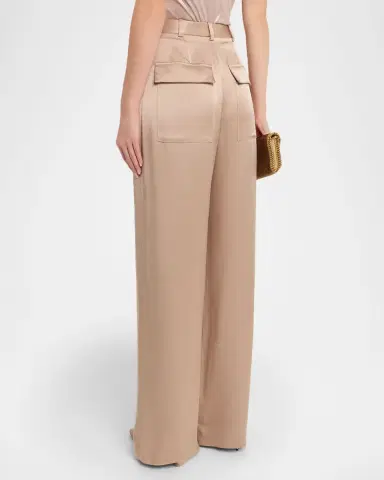 Lapointe Pleated Satin Pants | Thumbnail 3