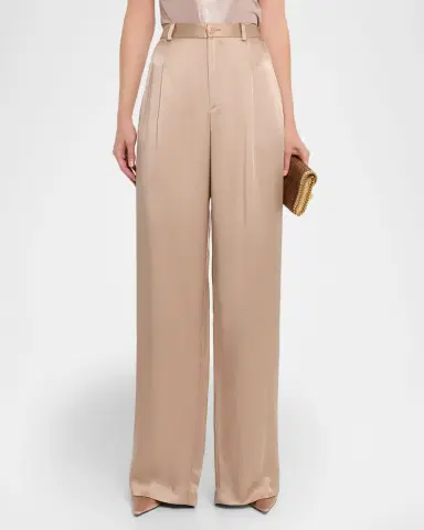 Lapointe Pleated Satin Pants | Thumbnail 4