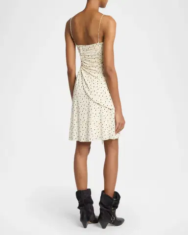 Isabel Marant Gemma Polka-Dot Draped Mini Dress | Thumbnail 3